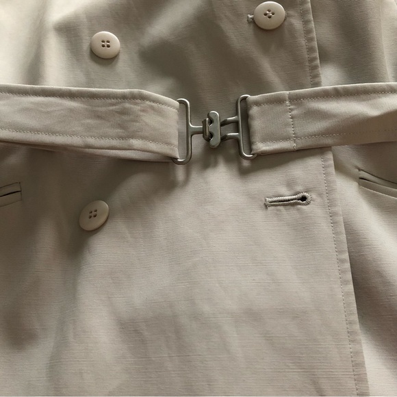Ann Taylor LOFT Rain Trench Coat Size 12 Light Tan Beige - Picture 5 of 11
